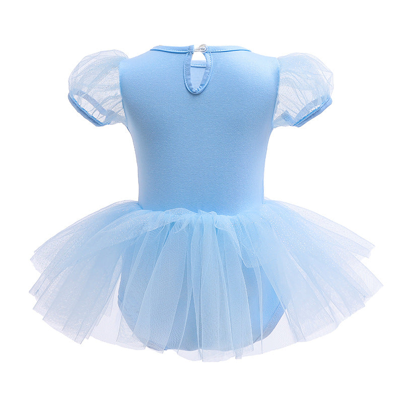 Vestido Infantil Princesa Azul Lacinho