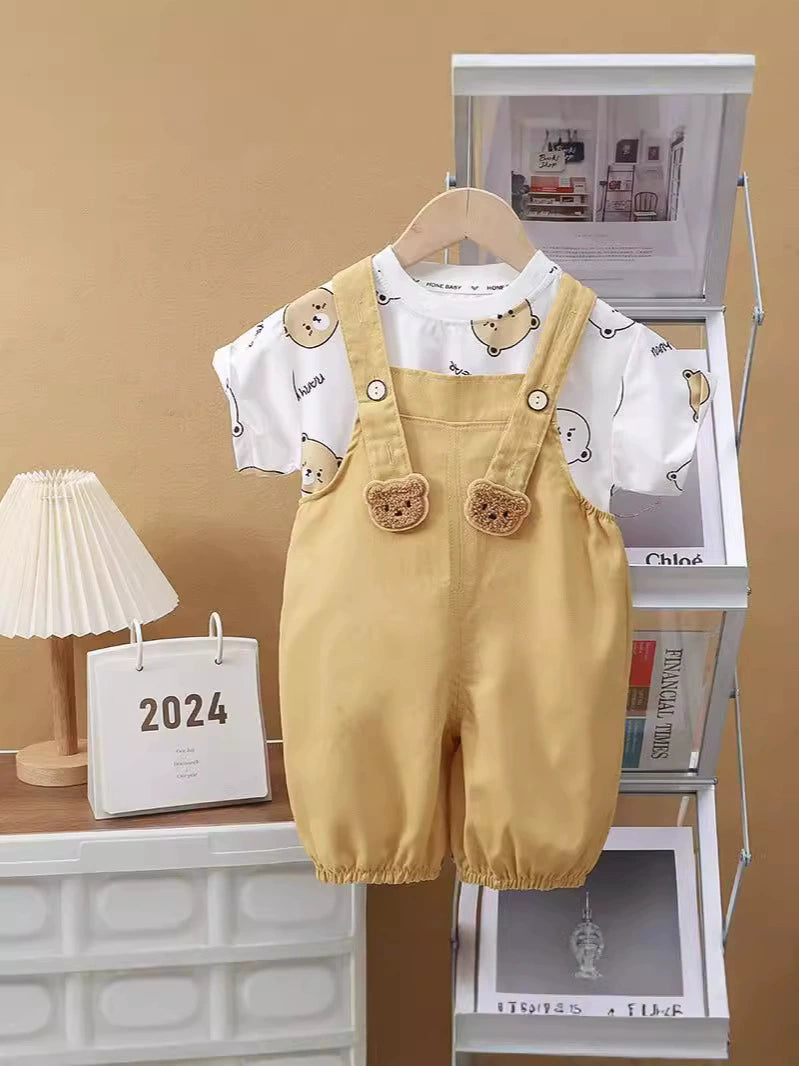 Jardineira Infantil Masculina Ursinhos