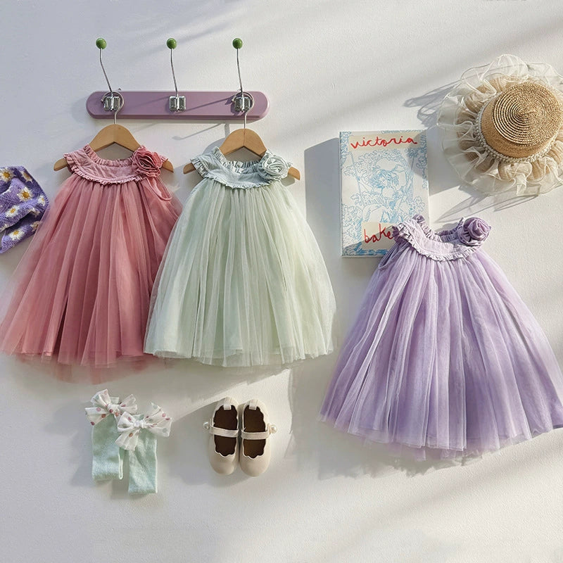 Vestido Infantil Rosinha e Tule