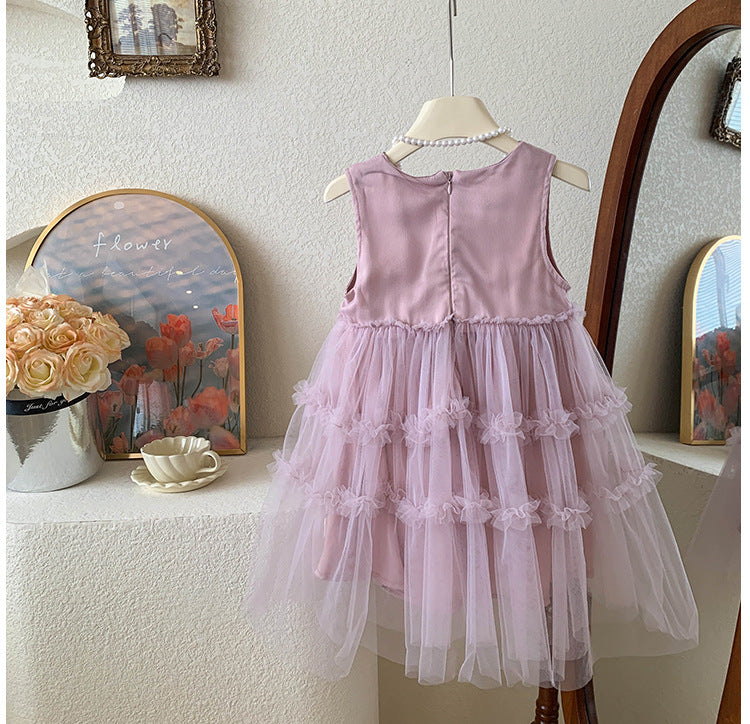 Vestido Infantil Camadas de Tule