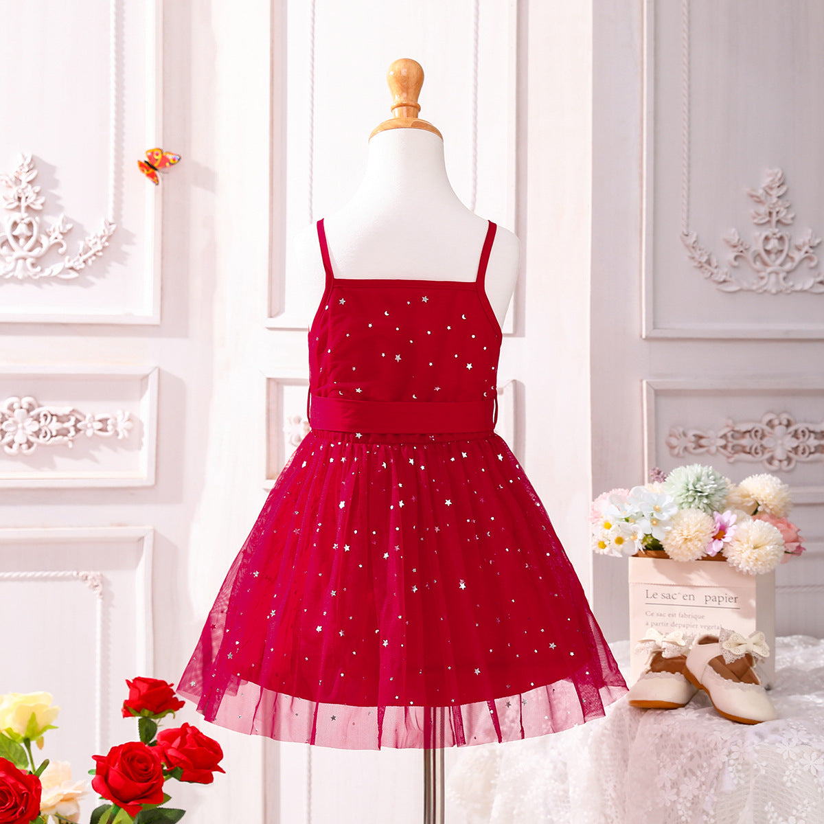 Vestido Infantil Estrelinhas Tule