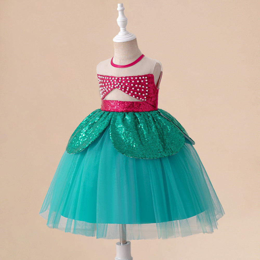 Vestido Infantil De Festa Sereia