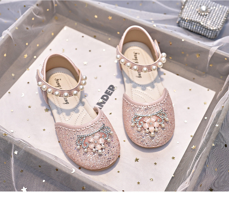 Sapato Infantil Feminino Brilhos Florzinha
