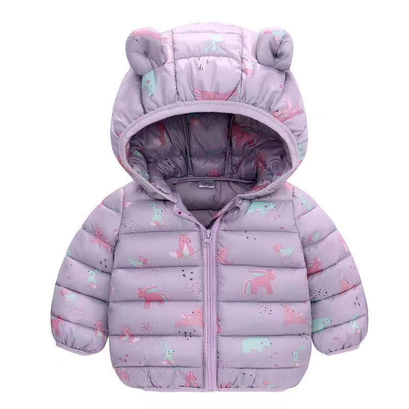 Jaqueta Infantil Puffer Estampas Bichinhos