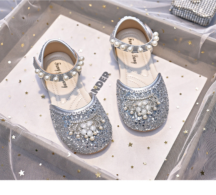 Sapato Infantil Feminino Brilhos Florzinha