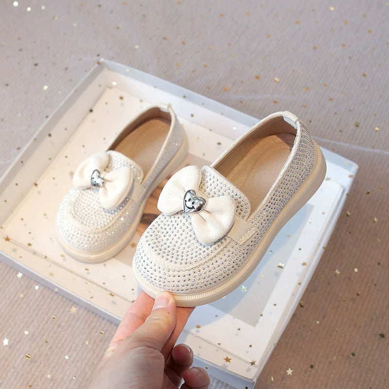 Sapato Infantil Feminino Brilhante Lacinho