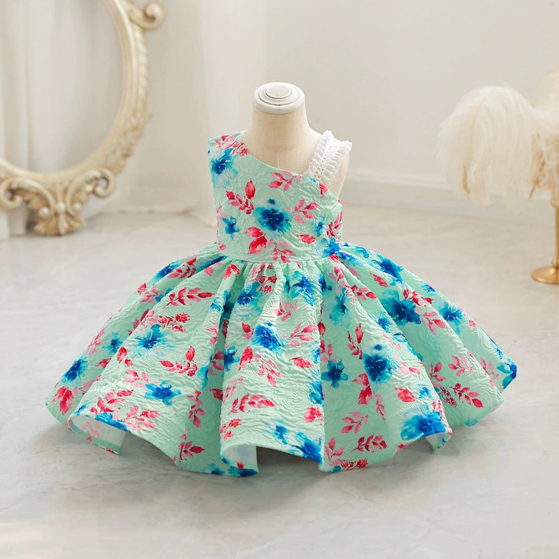 Vestido De Festa Infantil Floral Alcinha