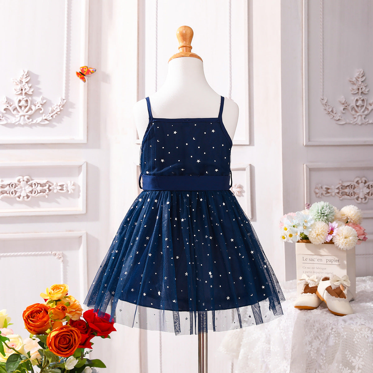 Vestido Infantil Estrelinhas Tule