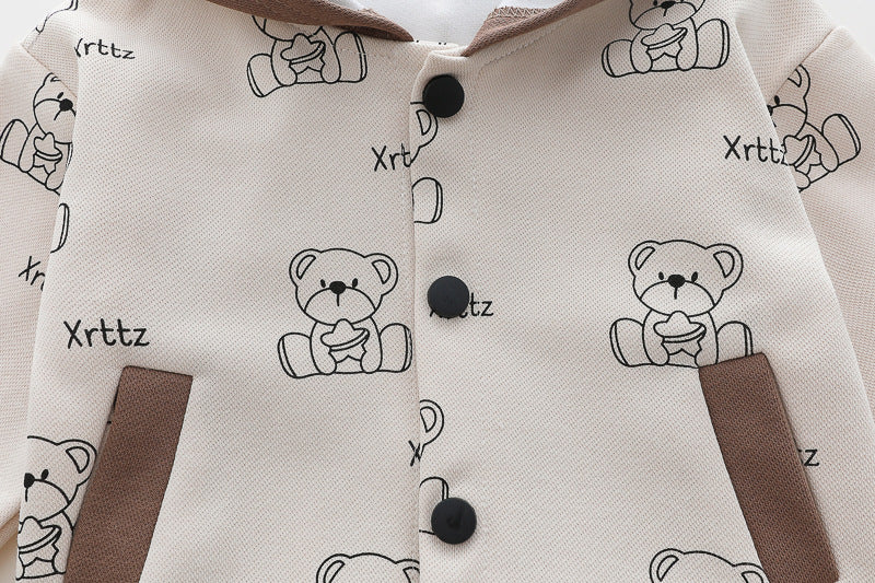 Conjunto Infantil Masculino 3 Peças Ursinho