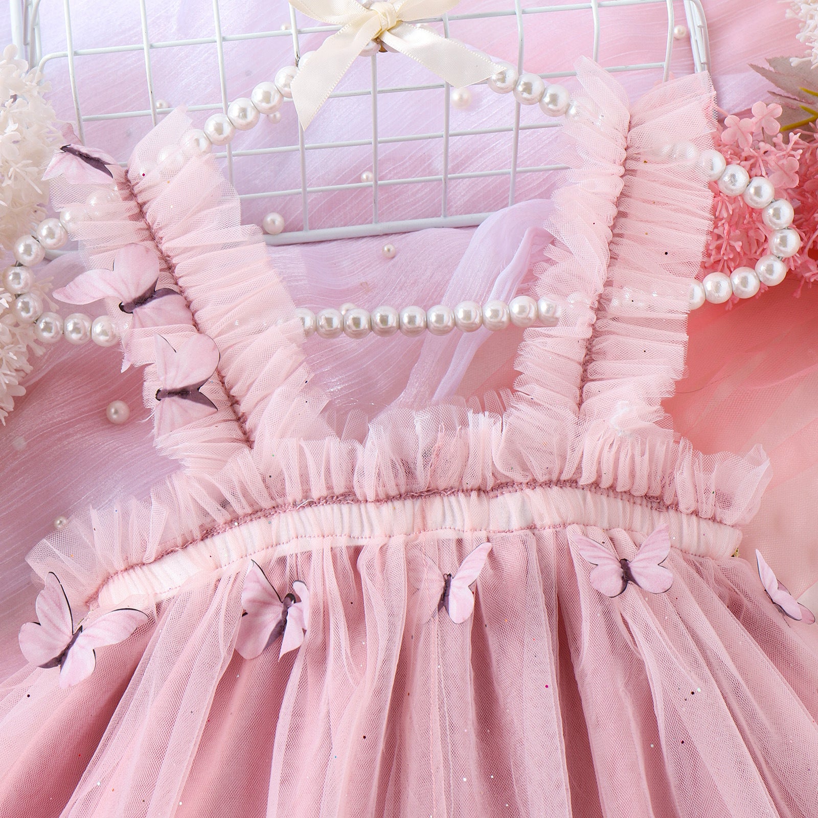 Vestido Infantil Rosa Borboletinhas