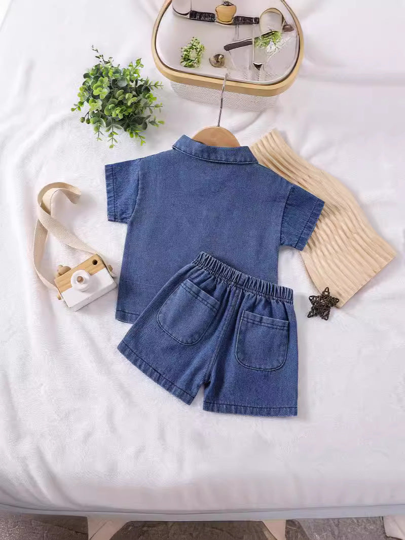 Conjunto Infantil Jeans Botões