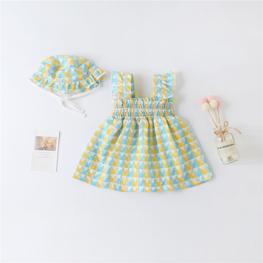 Vestido Infantil Xadrez Florzinhas