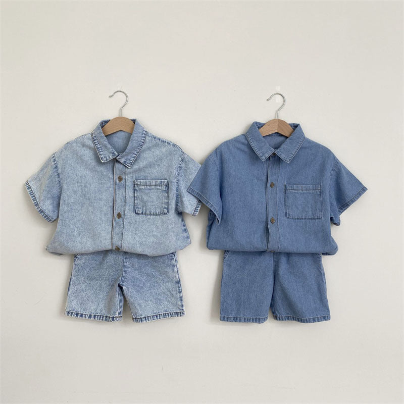 Conjunto Infantil Jeans Bolsinho