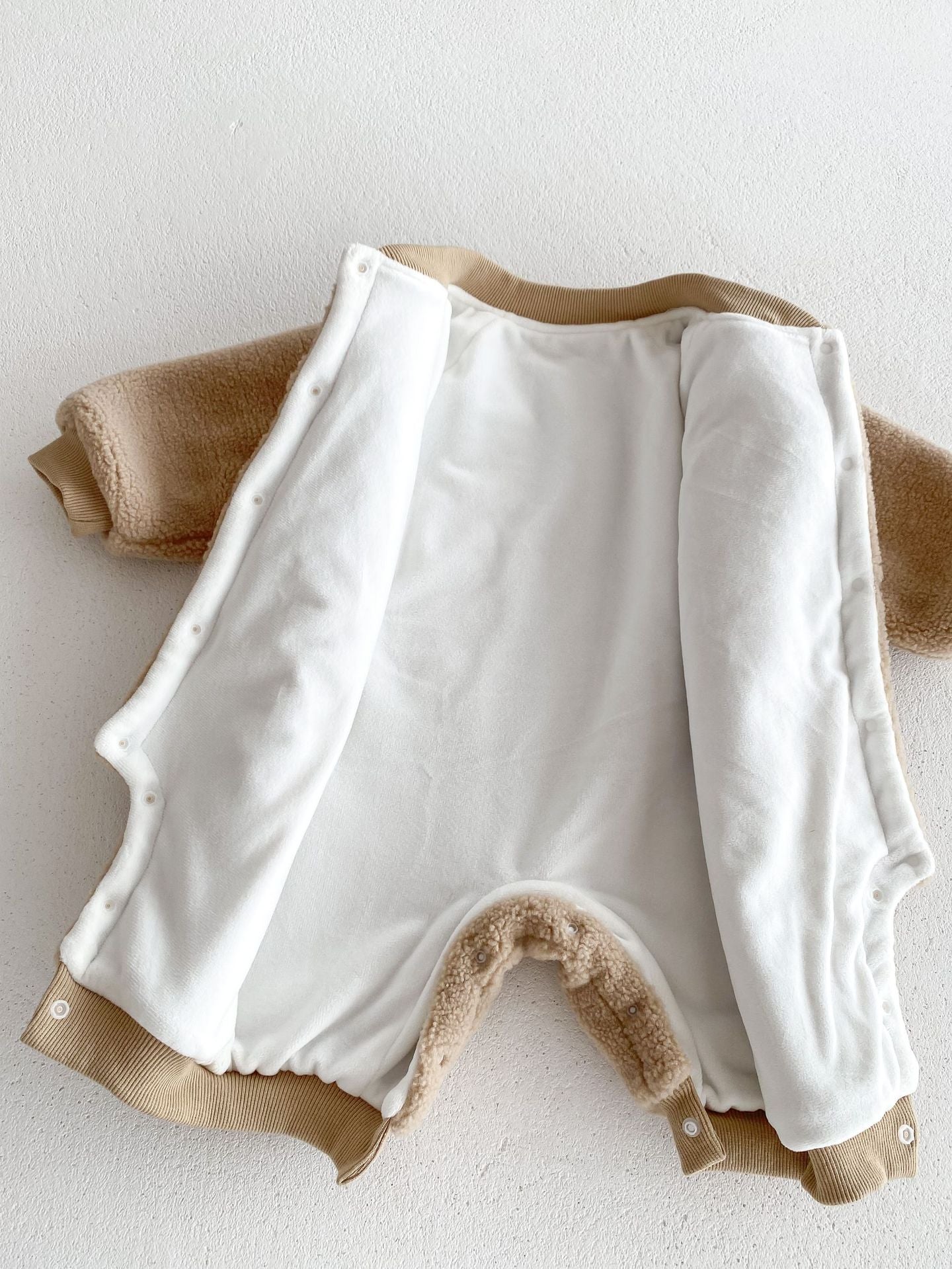 Macacão Infantil Pelúcia Botões Ursinho