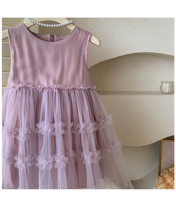 Vestido Infantil Camadas de Tule