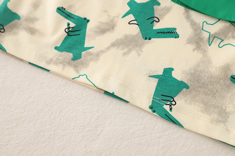 Conjunto Infantil Masculino Animais Bolsinho