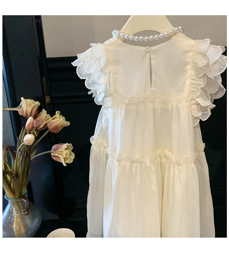 Vestido Infantil Com Manguinha Voadora