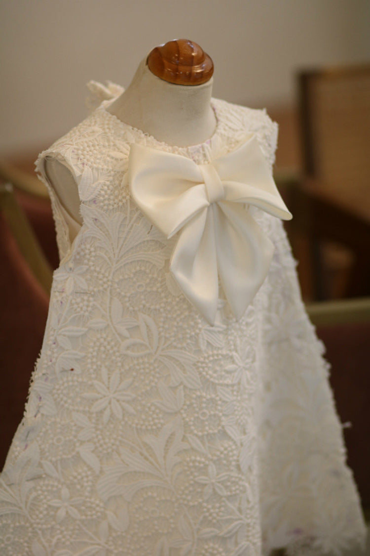 Vestido Infantil Rendado e Lacinho