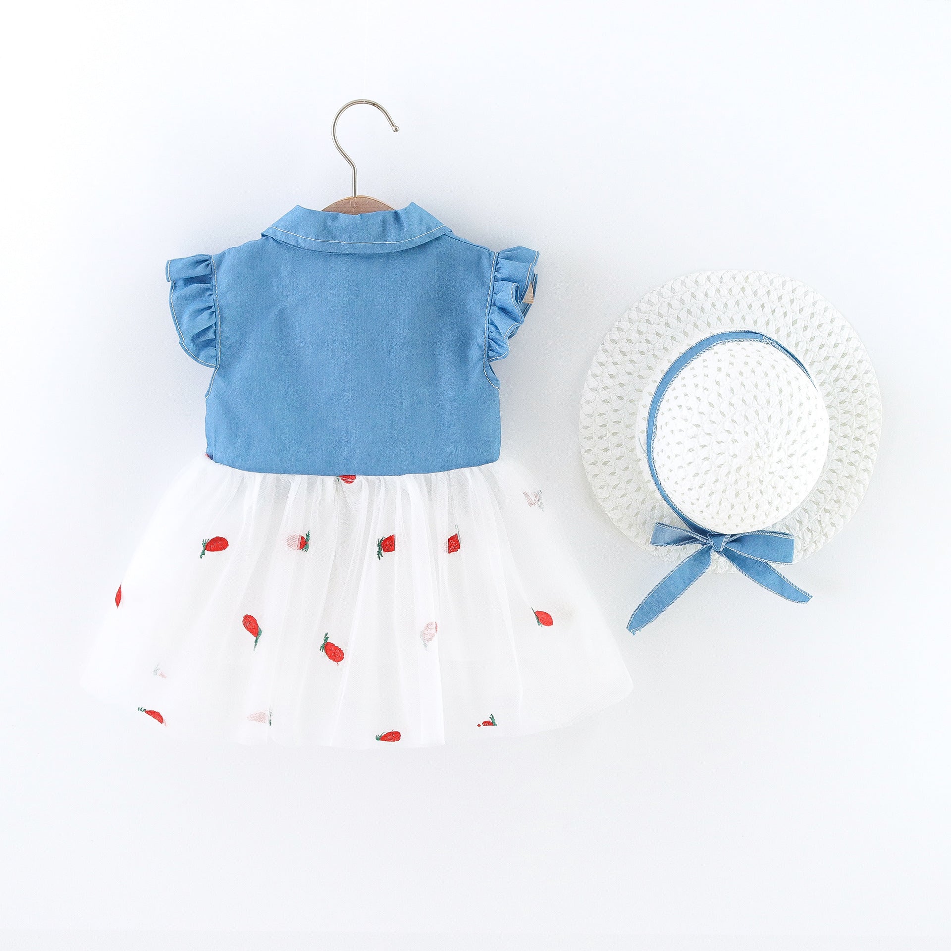 Vestido Infantil Abacaxi e Jeans