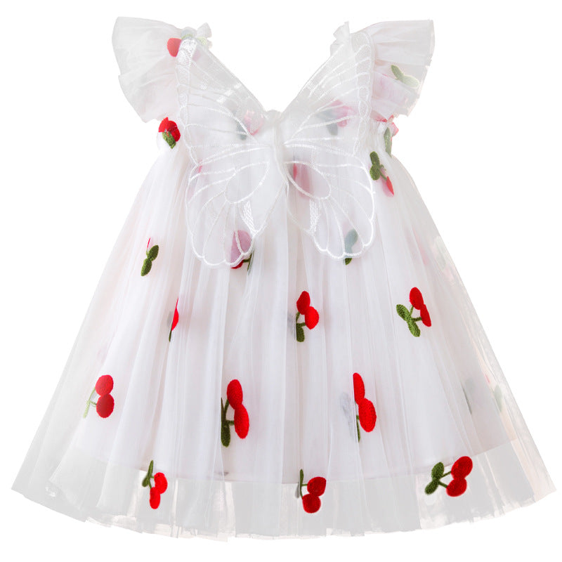 Vestido Infantil Tule Asinhas Estampas