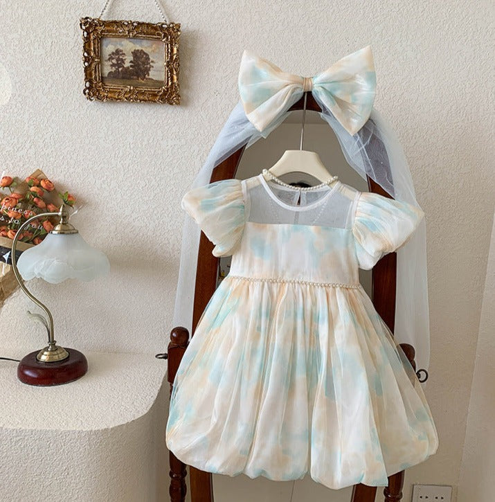 Vestido Infantil Pérolas e Lacinho