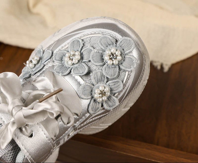 Tênis Infantil Feminino Florzinhas