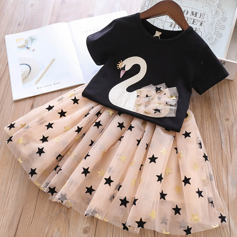 Conjunto Infantil Feminino Patinho Estrelinhas