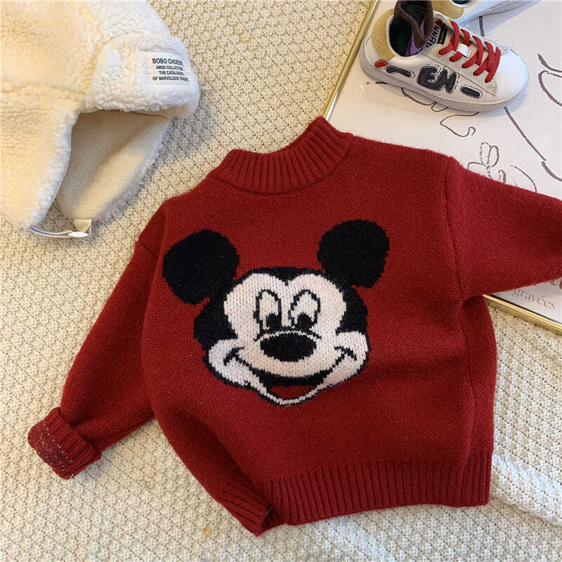 Blusa Infantil Tricô Engrossado Mickey