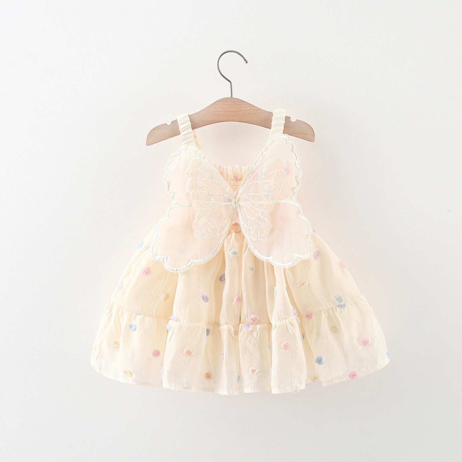 Vestido Infantil Florzinhas com Asa