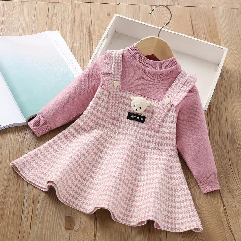 Vestido Infantil Inverno Ursinho