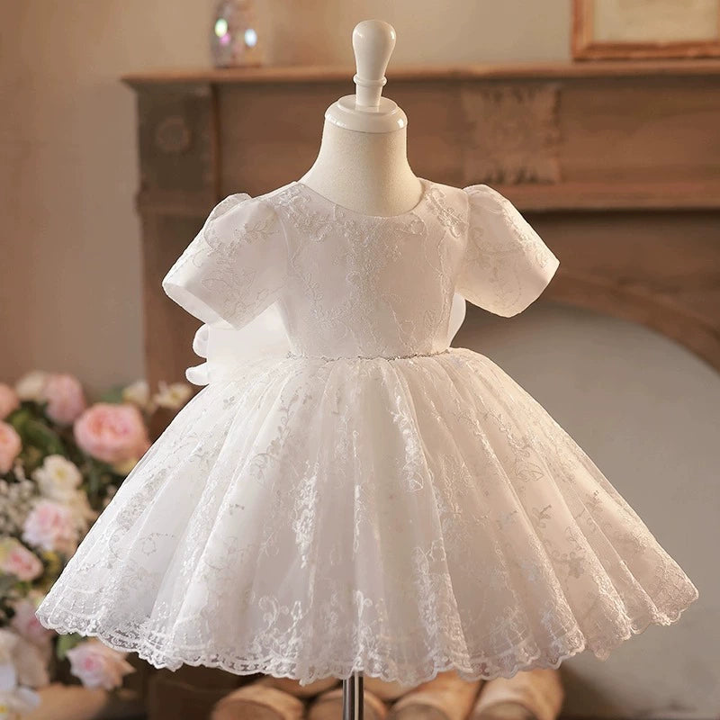 Vestido de Festa Branco Rendado