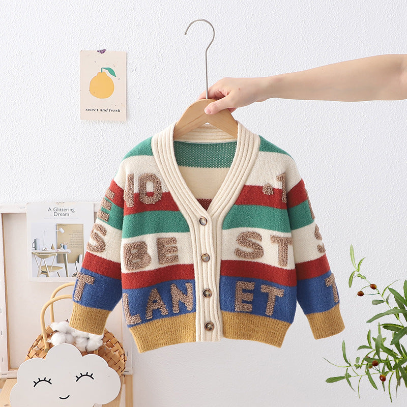 Cardigan Infantil Tricô Letrtinhas