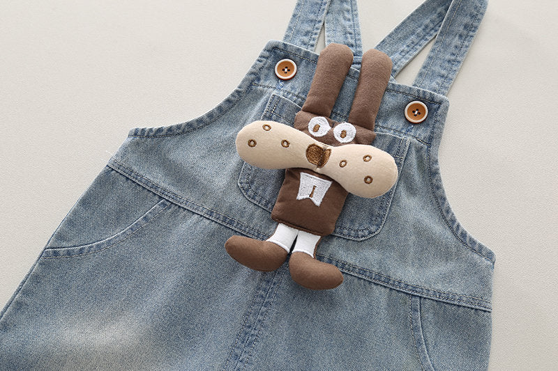 Jardineira Jeans Infantil Animalzinho