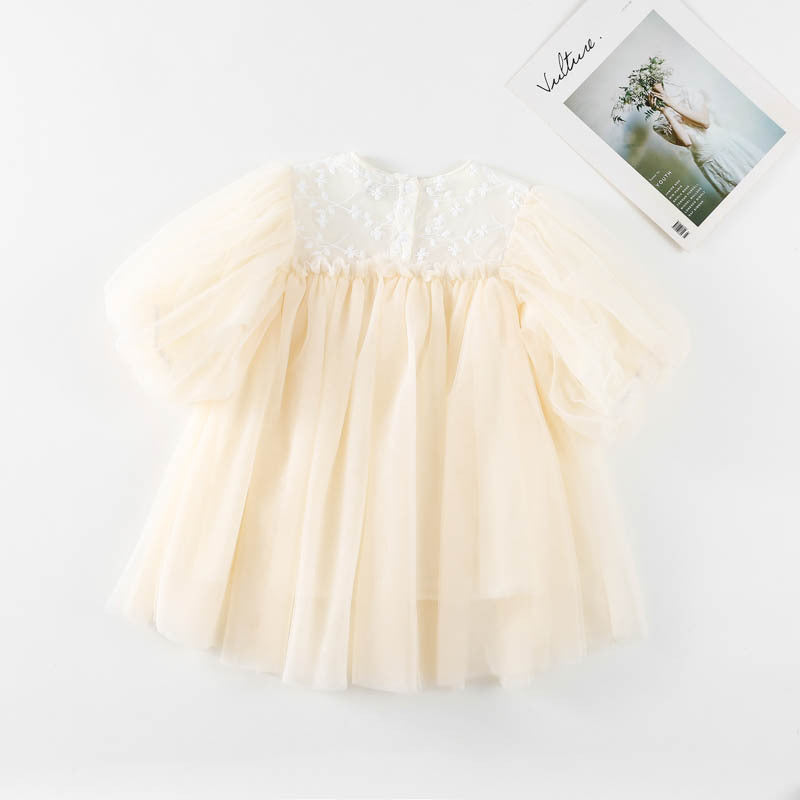 Vestido Infantil Tule Florzinhas