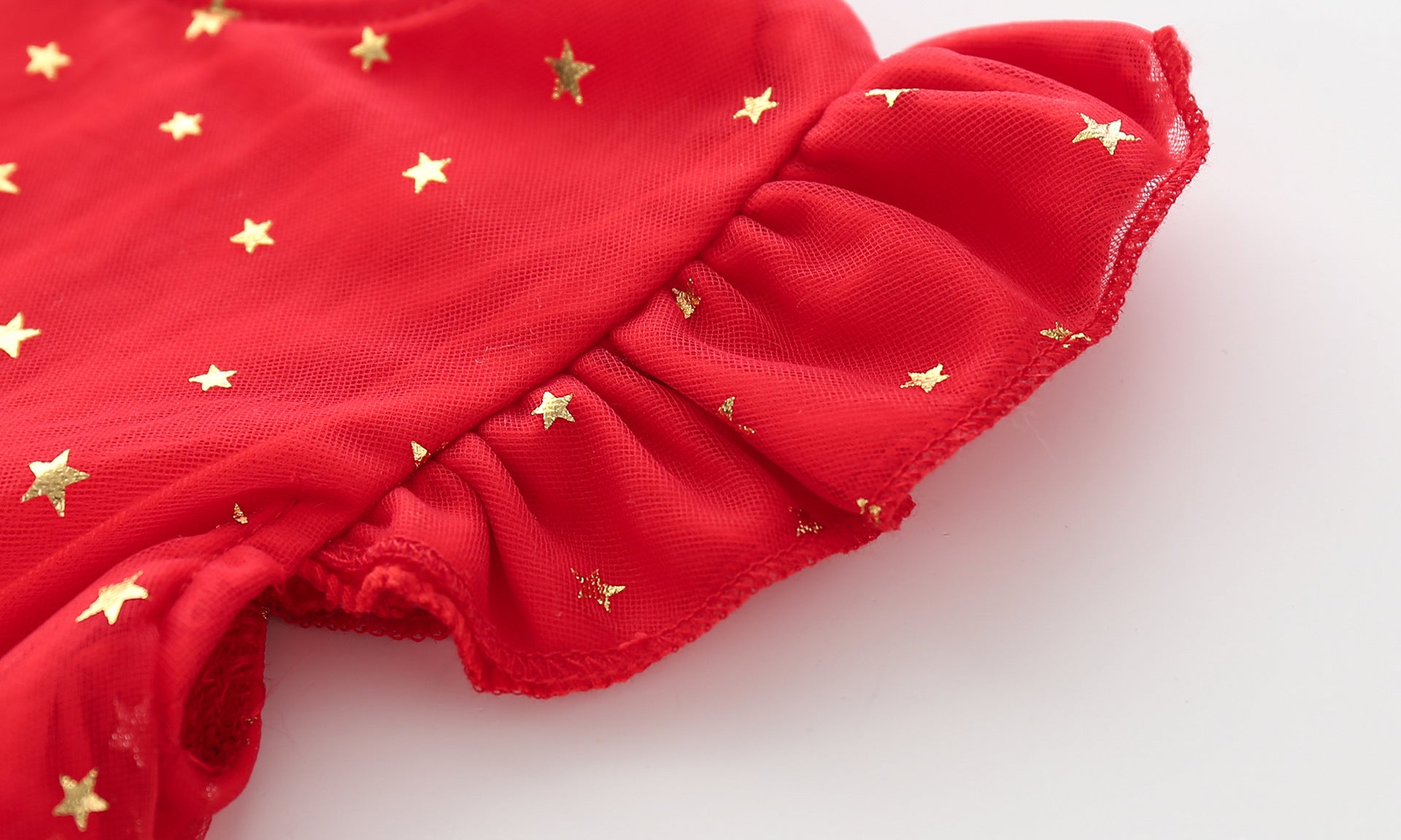 Vestido Infantil Vermelho Estrelinhas