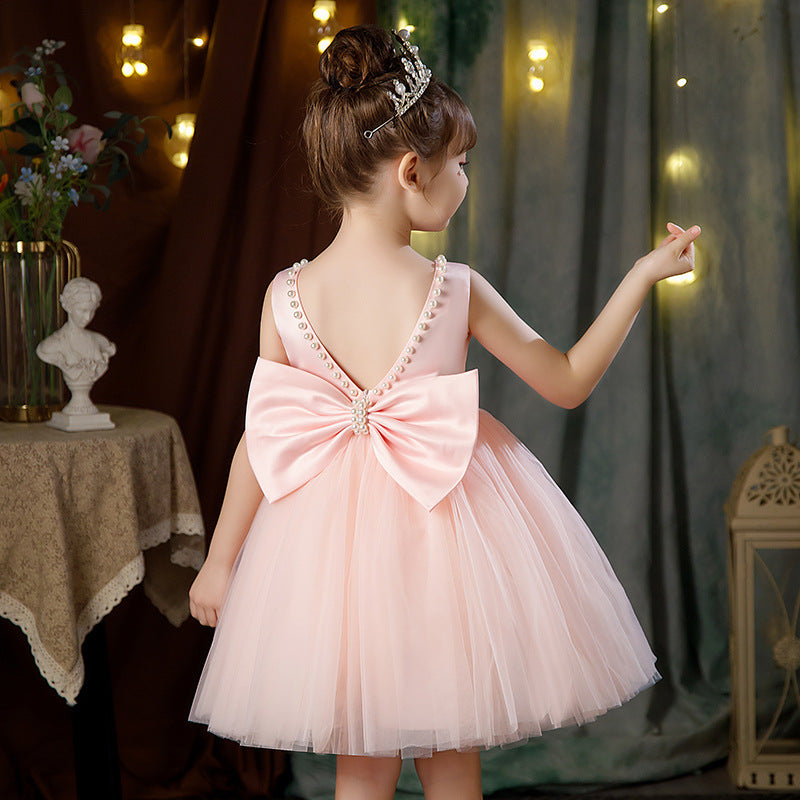 Vestido Infantil De Festa Pérolas