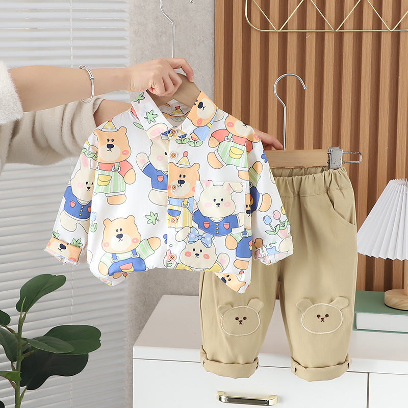 Conjunto Infantil Masculino Bichinhos Bolsinhos