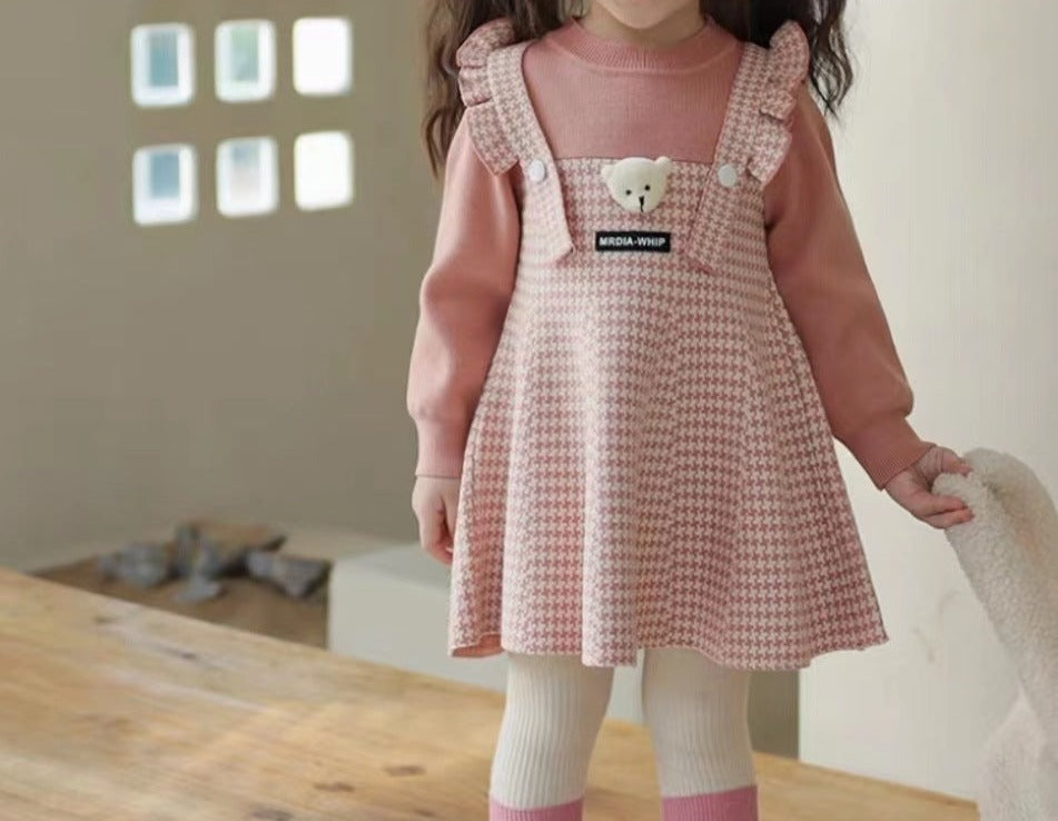 Vestido Infantil Inverno Ursinho