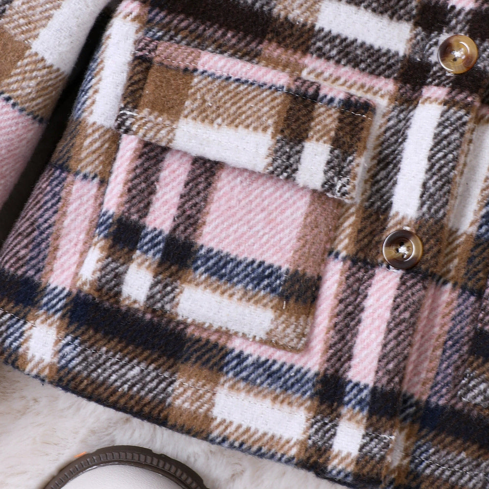 Casaco Infantil Xadrez Pelúcia