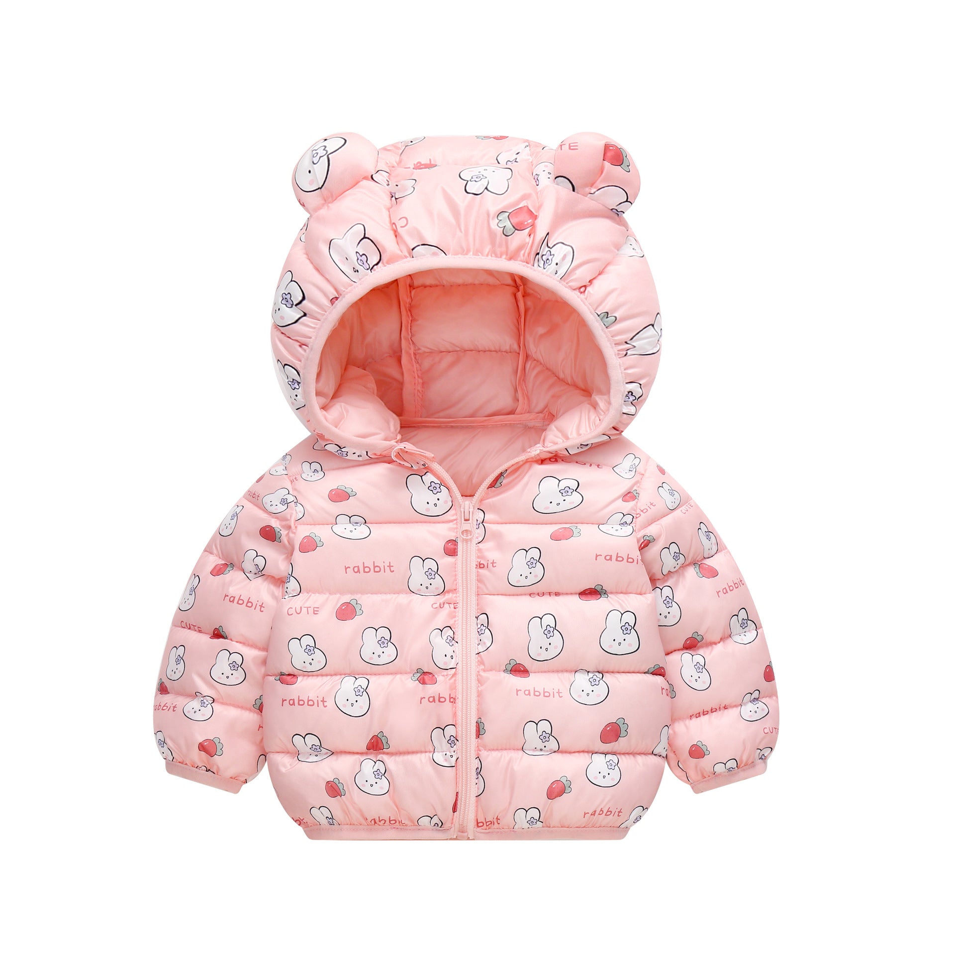 Jaqueta Infantil Puffer Estampas Orelhinhas