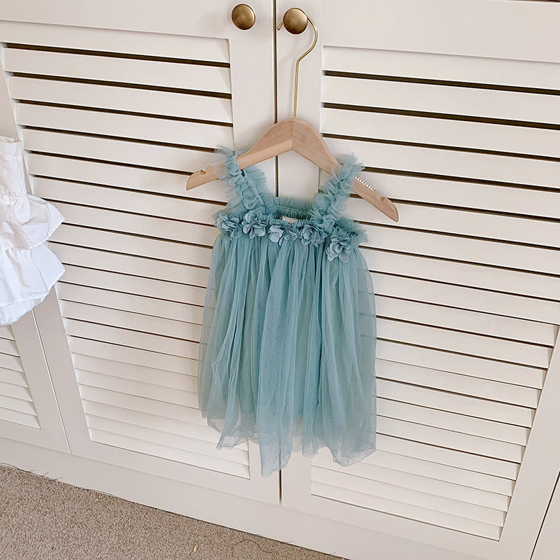 Vestido  Infantil Tule Florzinhas