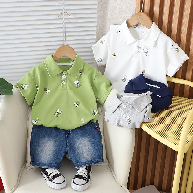 Conjunto Infantil Masculino Polo Ursinho