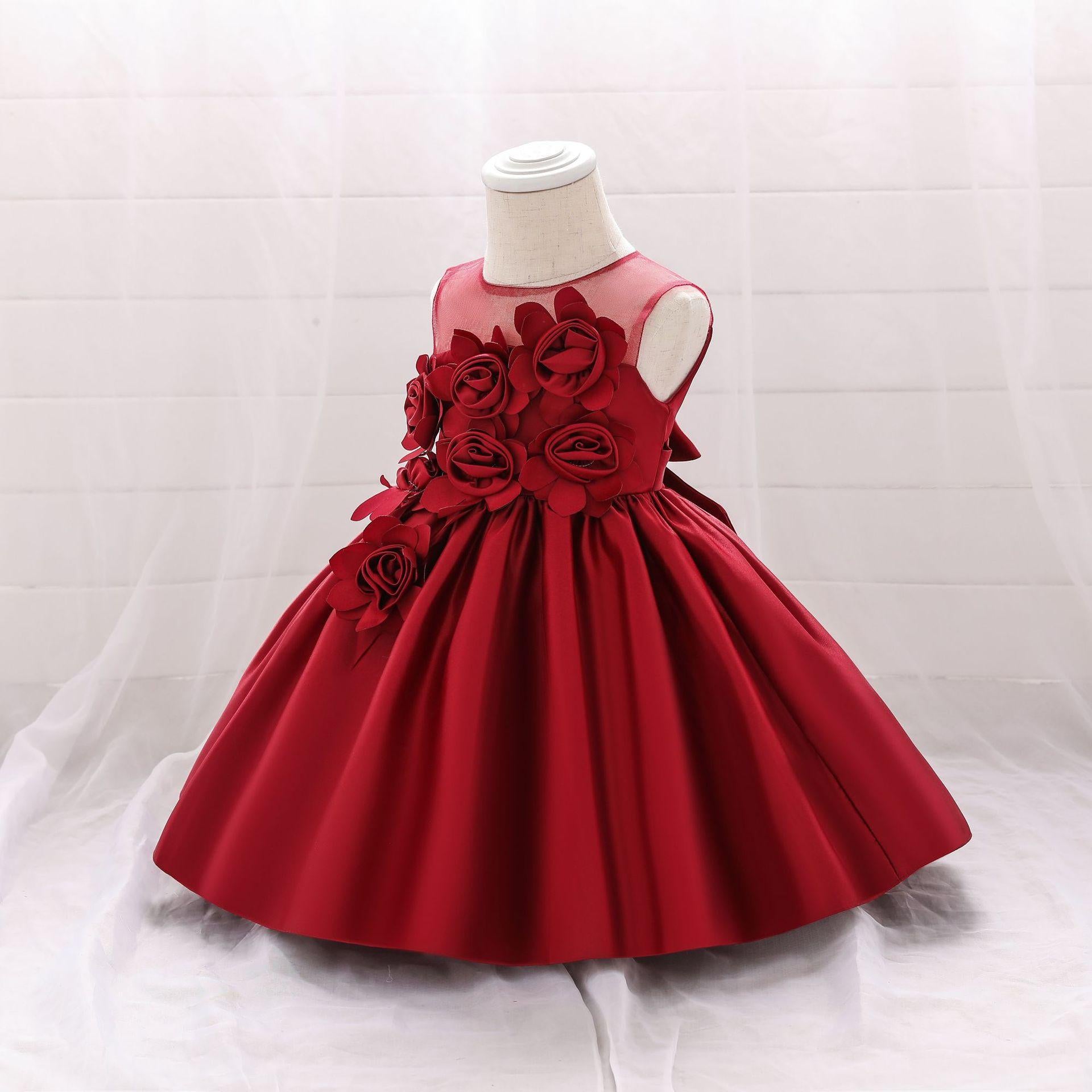 Vestido  Infantil De Festa Florzinhas