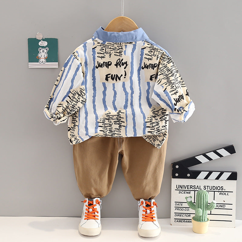 Conjunto Infantil Masculino Camisa Bolsinhos