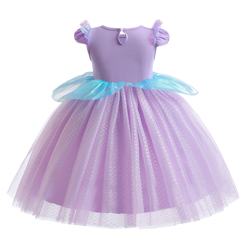 Vestido Infantil Princesa Sereia