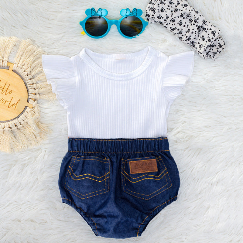 Conjunto Infantil Feminino Body e Jeans