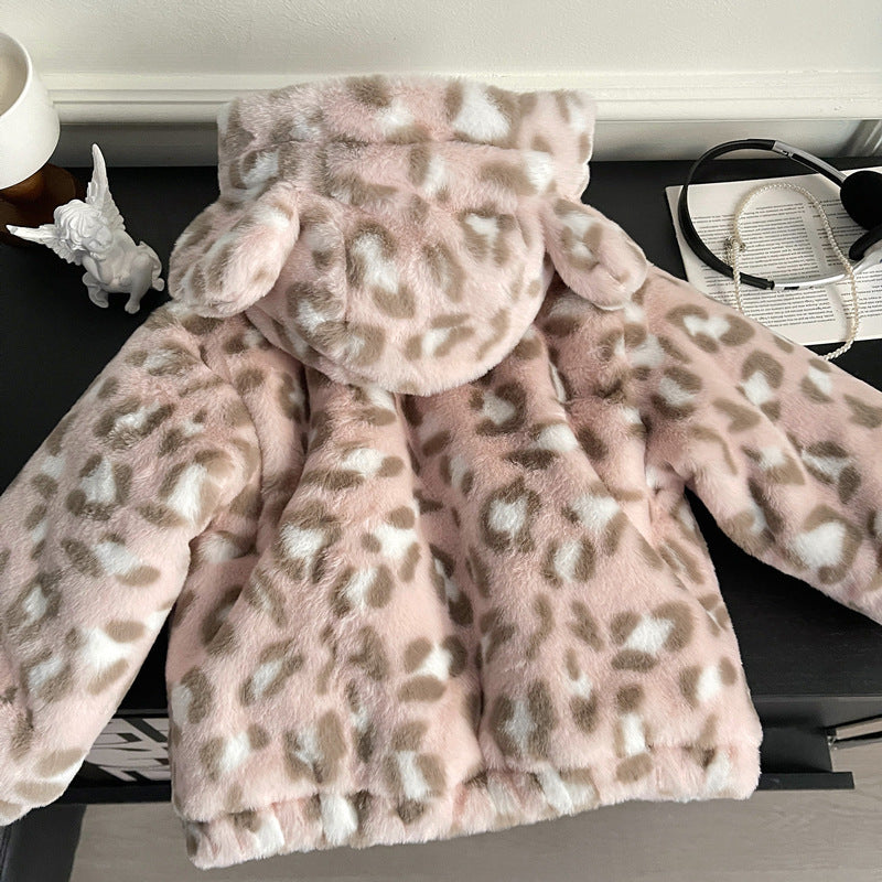 Casaco Infantil Feminino De Veludo Oncinha