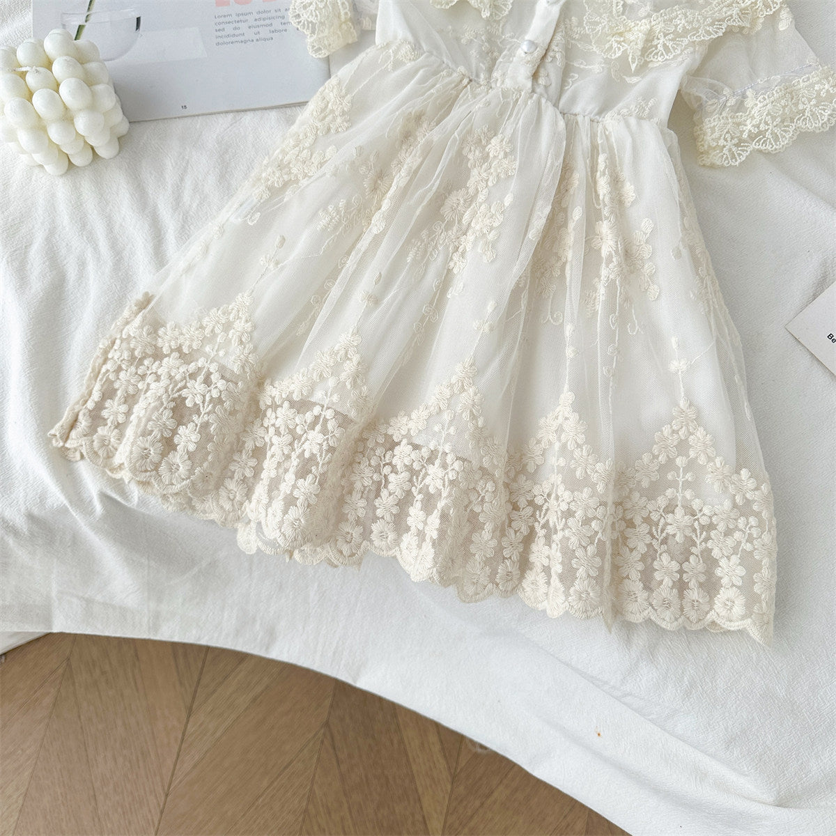 Vestido Infantil Rendado Floral