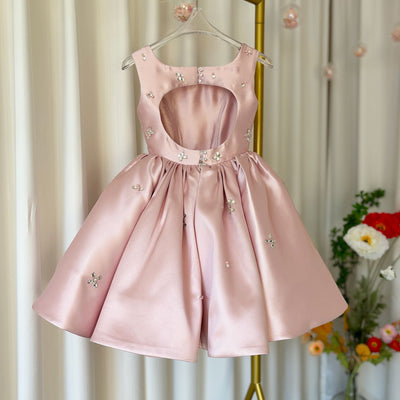 Vestido Infantil Rosa Pedrarias