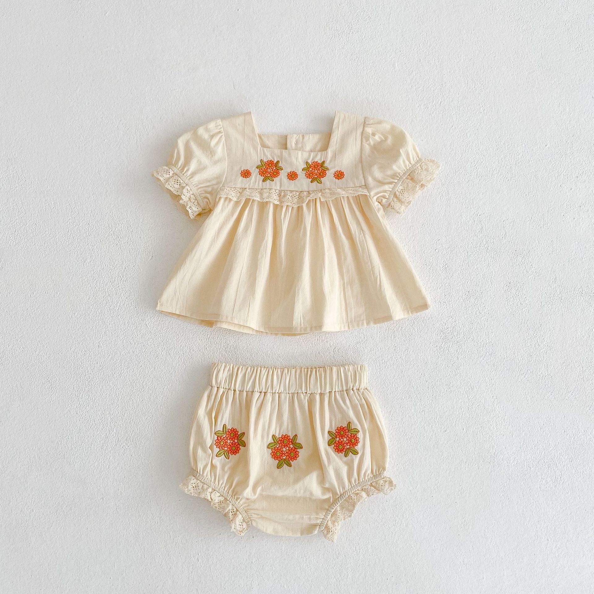 Conjunto Infantil Feminino Verão Florzinhas